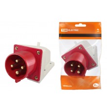 Вилка 514 стационарная 3Р+РЕ 16А 380В IP44   SQ0605-0012  TDM