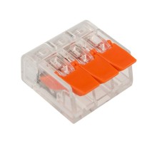 Универсальная компактная клемма, 3-проводная до 4,0 мм (аналог Wago 221-413) (50 шт./уп.)  07-5203  REXANT