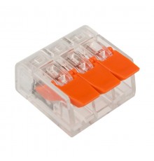 Универсальная компактная клемма, 3-проводная до 4,0 мм (аналог Wago 221-413) (50 шт./уп.)  07-5203  REXANT