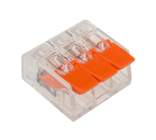 Универсальная компактная клемма, 3-проводная до 4,0 мм (аналог Wago 221-413) (50 шт./уп.)  07-5203  REXANT