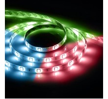 Лента светодиодная LS607/ 60SMD(5050)/м 14.4Вт/м 12V 5000*10*3мм RGB, IP65  27651  FERON