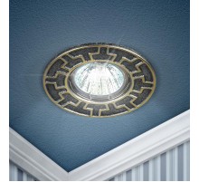 Светильник встраиваемый ST5 GD/SS штампованный MR16,12V/220V, 50W сатин серебро/золото  Б0036486  ЭРА