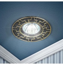 Светильник встраиваемый ST5 GD/SS штампованный MR16,12V/220V, 50W сатин серебро/золото  Б0036486  ЭРА