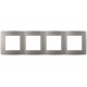 Рамка для розеток и выключателей ЭРА Серия 12 12-5004-16 на 4 поста, титан   Б0065741  ЭРА