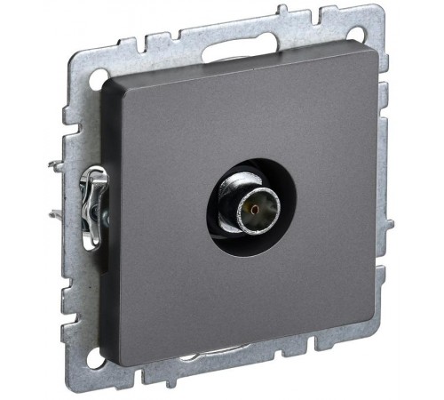 BRITE Розетка TV оконечная РТВ11-0-БрС сталь   BR-A10-O-K46  IEK