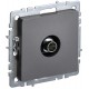 BRITE Розетка TV оконечная РТВ11-0-БрС сталь   BR-A10-O-K46  IEK