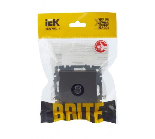 BRITE Розетка TV оконечная РТВ11-0-БрС сталь   BR-A10-O-K46  IEK