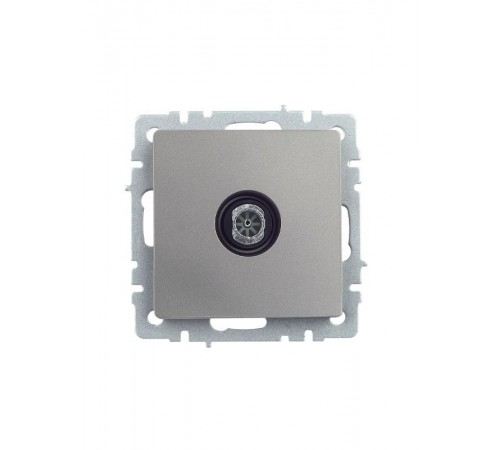 BRITE Розетка TV оконечная РТВ11-0-БрС сталь   BR-A10-O-K46  IEK