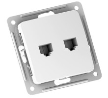 Розетка компьютерная скрытой установки, механизм, цвет белый  РСКК-440  HEGEL