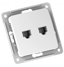 Розетка компьютерная скрытой установки, механизм, цвет белый  РСКК-440  HEGEL