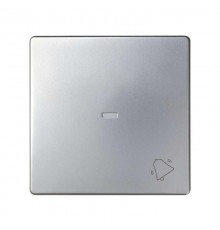 Simon 82 Клавиша с пиктограммой "звонок" для выключателя одноклавишного с подсветкой, S82, S82N, алюминий  8200015-033  Simon