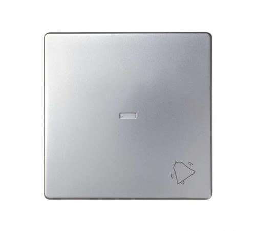 Simon 82 Клавиша с пиктограммой "звонок" для выключателя одноклавишного с подсветкой, S82, S82N, алюминий  8200015-033  Simon