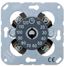 Таймер механический 1-полюсный НЗ/НО контакт макс. 120 мин., 16А/250В, в комплекте со шкалой цвета "антрацит"; универсальные встраиваемые механизмы  