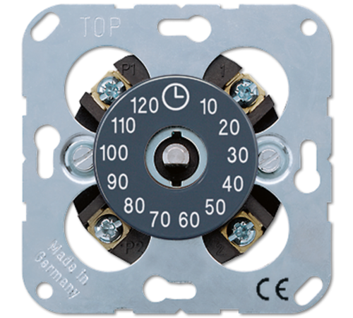 Таймер механический 1-полюсный НЗ/НО контакт макс. 120 мин., 16А/250В, в комплекте со шкалой цвета "антрацит"; универсальные встраиваемые механизмы  
