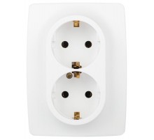 Розетка ЭРА Серия 12 12-2106-01М , 2-ая с заземлением, 16А-250В, белый матовый   Б0065721  ЭРА