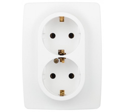 Розетка ЭРА Серия 12 12-2106-01М , 2-ая с заземлением, 16А-250В, белый матовый   Б0065721  ЭРА