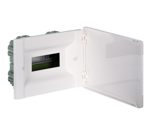 Practibox3 встраиваемый белая дверь 1х8м земля+нейтраль  401761  Legrand