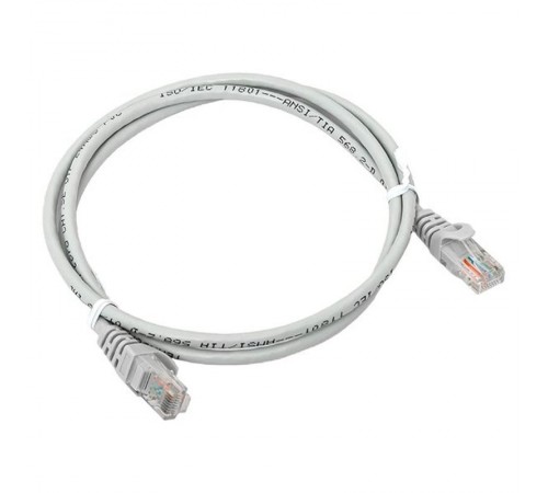 Патч-корд TERACOM PRO Cat.5E неэкранированный UTP оболочка PVC серый (1,0м)  TRP-5EUTP-PVC-1M-GY  EKF