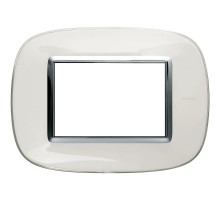 Axolute декоративные накладки в форме эллипса, прозрачные, цвет белая карамель, на 3 модуля  HB4803DB  Legrand