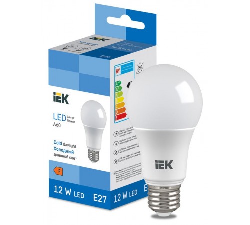 Лампа светодиодная Bulb A60 1140lm 6500K E27  LL-I-A60-12-230-65-E27  IEK
