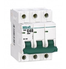 Выключатель автоматический трехполюсный ВА-103 10А B 6кА  12040DEK  DEKraft