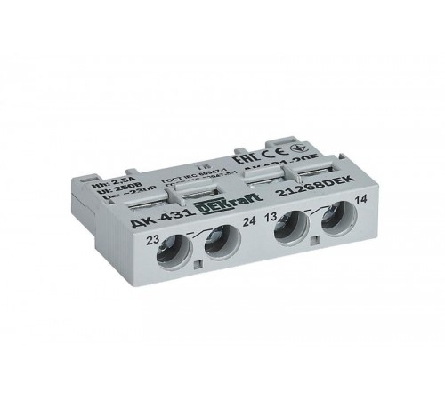 Контакт дополнительный фронтальный 2НО для ВА-431  21268DEK  DEKraft