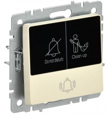 BRITE Кнопка звонка с инд. отел. 10А ВС10-1-9-БрКр беж.  BR-V14-2-10-K10  IEK