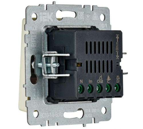 BRITE Кнопка звонка с инд. отел. 10А ВС10-1-9-БрКр беж.  BR-V14-2-10-K10  IEK