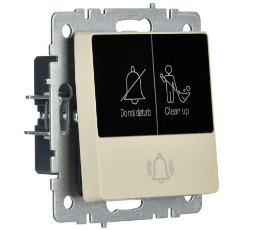 BRITE Кнопка звонка с инд. отел. 10А ВС10-1-9-БрКр беж.  BR-V14-2-10-K10  IEK