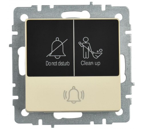 BRITE Кнопка звонка с инд. отел. 10А ВС10-1-9-БрКр беж.  BR-V14-2-10-K10  IEK