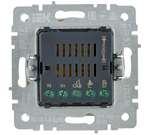 BRITE Кнопка звонка с инд. отел. 10А ВС10-1-9-БрКр беж.  BR-V14-2-10-K10  IEK