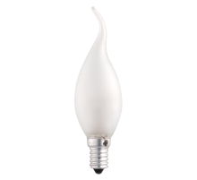 Лампа накаливания ЛОН 60Вт E14 220В CT35 frosted свеча на ветру  3321482  Jazzway