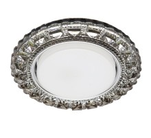 Светильник точечный встраиваемый декоративный CD4045 20LED*2835 SMD 6400K, 15W GX53, без лампы, серый, хром  41411  Feron