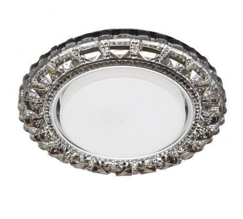 Светильник точечный встраиваемый декоративный CD4045 20LED*2835 SMD 6400K, 15W GX53, без лампы, серый, хром  41411  Feron