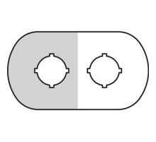 Шильдик MA6-1006 (2 места (1 желт)) для пластикового кнопочногопоста  1SFA611930R1006  ABB