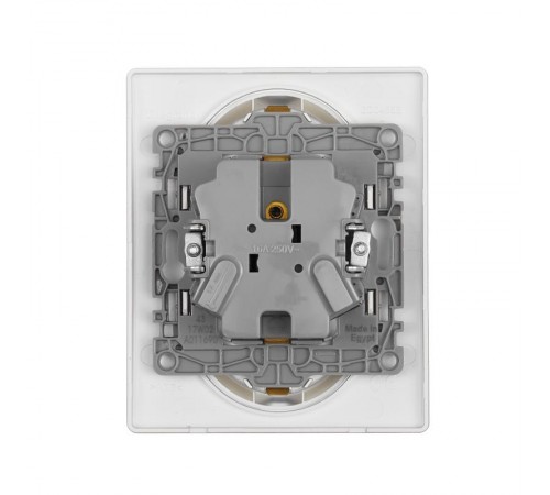 Etika Алюминий Розетка 2-ая с заземлением , винтовые клеммы, 16А, 250 В  672423  Legrand