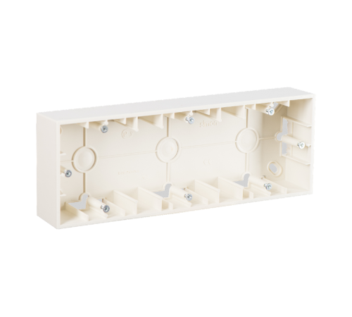 Simon 15 Сл. кость Монтажная коробка для накладного монтажа, 3 поста  1590753-031  Simon