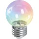 Лампа светодиодная LB-37 (1W) 230V E27 RGB для белт лайта G45 прозрачный быстрая смена цвета  38129  Feron