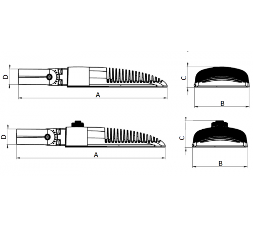 Светильник светодиодный консольный уличный ДКУ FREGAT LED 200 (W) 205Вт 4000K IP66  1426002220  Световые Технологии