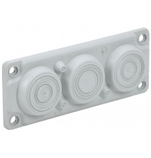 TITAN Ввод кабельный мембранный 6 отв. d=6-59мм IP65 серый   TI-00D-MC-006-65  IEK