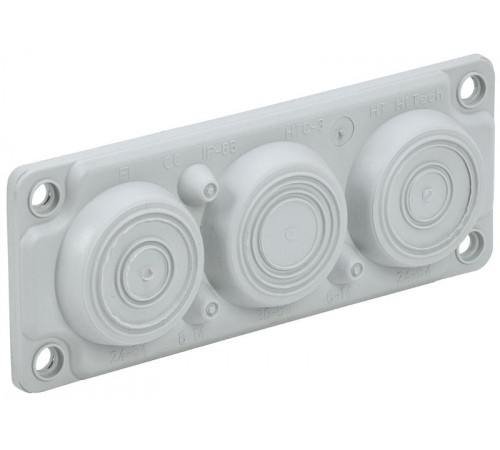 TITAN Ввод кабельный мембранный 6 отв. d=6-59мм IP65 серый   TI-00D-MC-006-65  IEK