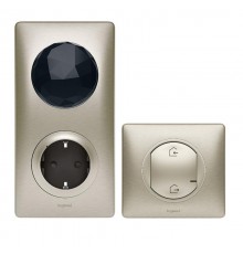 Пакет Умный стартовый Celiane(шлюз WiFi+Розетка умная с/з16А 230В+главн. беспроводн. выкл."Я дома/Я вне дома"; рамки титан) Netatmo  064827  Legrand