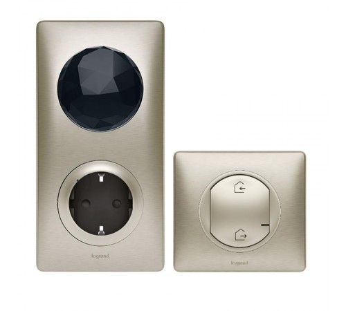 Пакет Умный стартовый Celiane(шлюз WiFi+Розетка умная с/з16А 230В+главн. беспроводн. выкл."Я дома/Я вне дома"; рамки титан) Netatmo  064827  Legrand