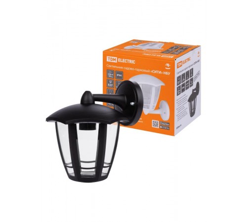 Светильник садово-парковый "СИТИ" НБУ 07-60-004 У1 6-ти гранник настенный вниз черный  SQ0330-1307  TDM