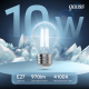 Лампа светодиодная Black LED Filament A60 E27 10W 970lm 4100К  102802210  Gauss