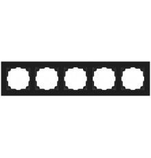 Рамка для розеток и выключателей Intro Accent 6-505-05 на 5 постов, СУ, антрацит  Б0063728  Intro