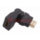 Переходник штекер HDMI - гнездо HDMI, поворотный  17-6813  REXANT