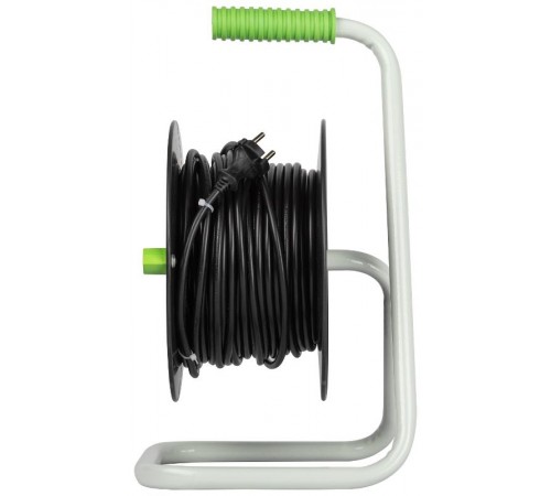 Удлинитель силовой ЭРА GREEN LINE KAT-2x1.5-30m Greenline на катушке пластик 4 розетки без заземления 30м ПВС 2x1.5мм2   Б0065083  ЭРА