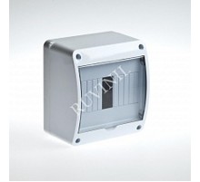 Щиток тусо о/п на 6 мод. с вертикальной дверцей. 140х125х85мм  68306  Рувинил