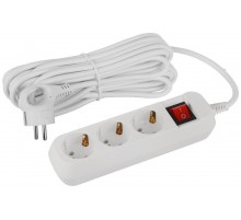 Удлинитель электрический ЭРА UDL-16-370-ES Greenline 3 розетки с заземлением с выключателем 7м ПВС 3x1мм2   Б0065012  ЭРА